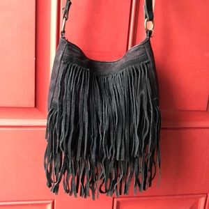 Suede Fringe Bag